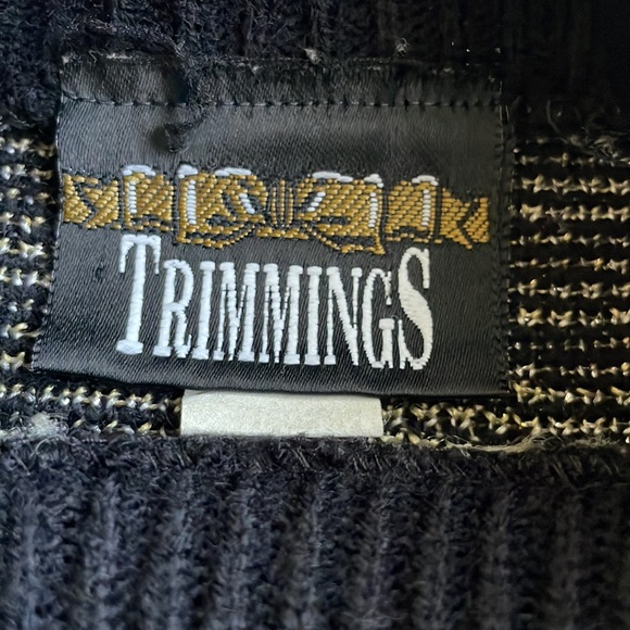 Trimmings Vintage lurex harlequin sweater Sz M - Picture 8 of 9